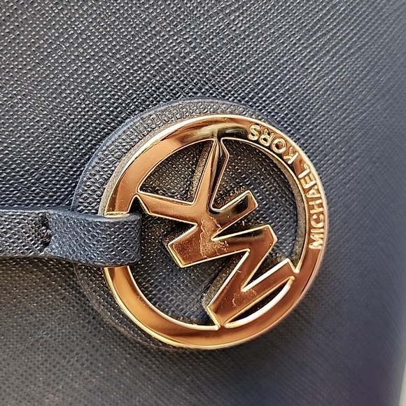 MICHAEL KORS Jet Set Traveler Saffiano Blue Leather Tote - Picture 7 of 7